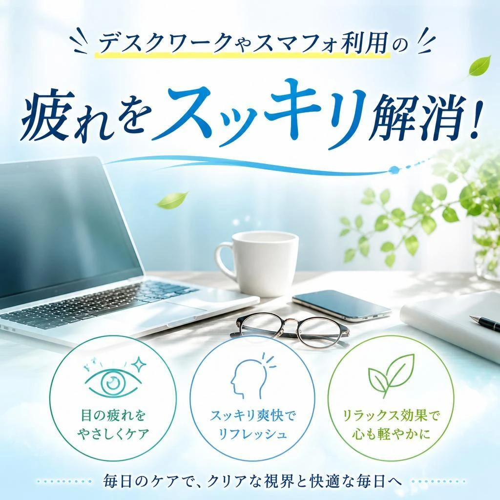 デスクワークやスマフォ利用の疲れをスッキリ解消！