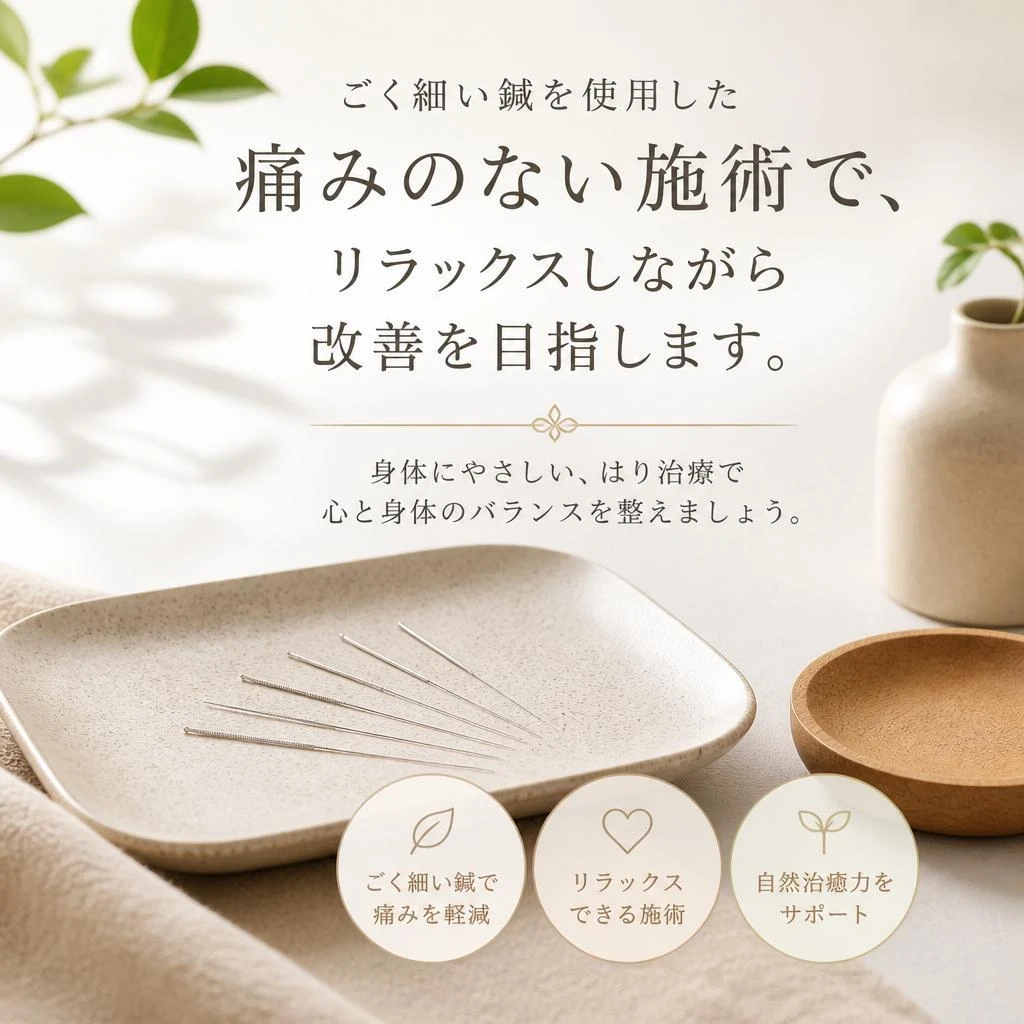痛みのない施術について