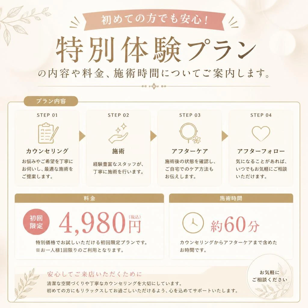格安特別体験プランのご案内
