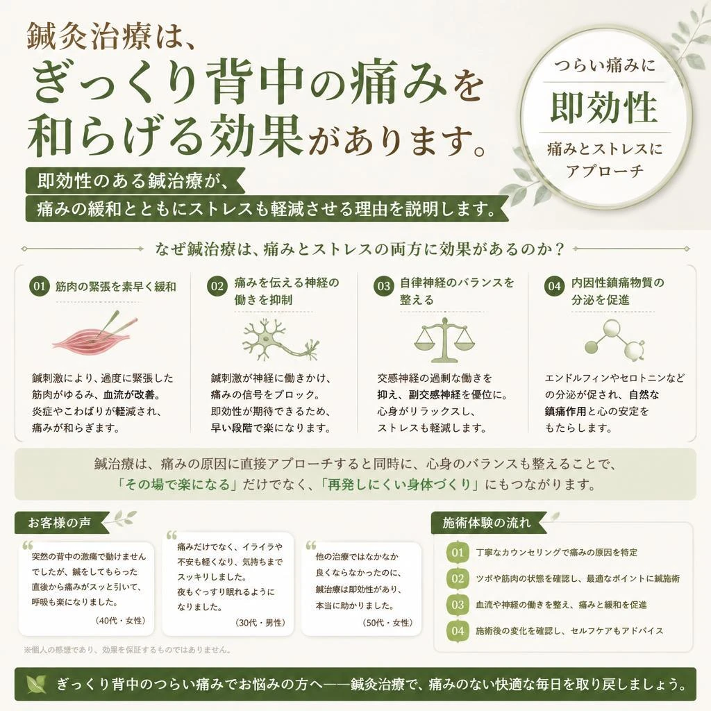 鍼灸整体で痛みを和らげる