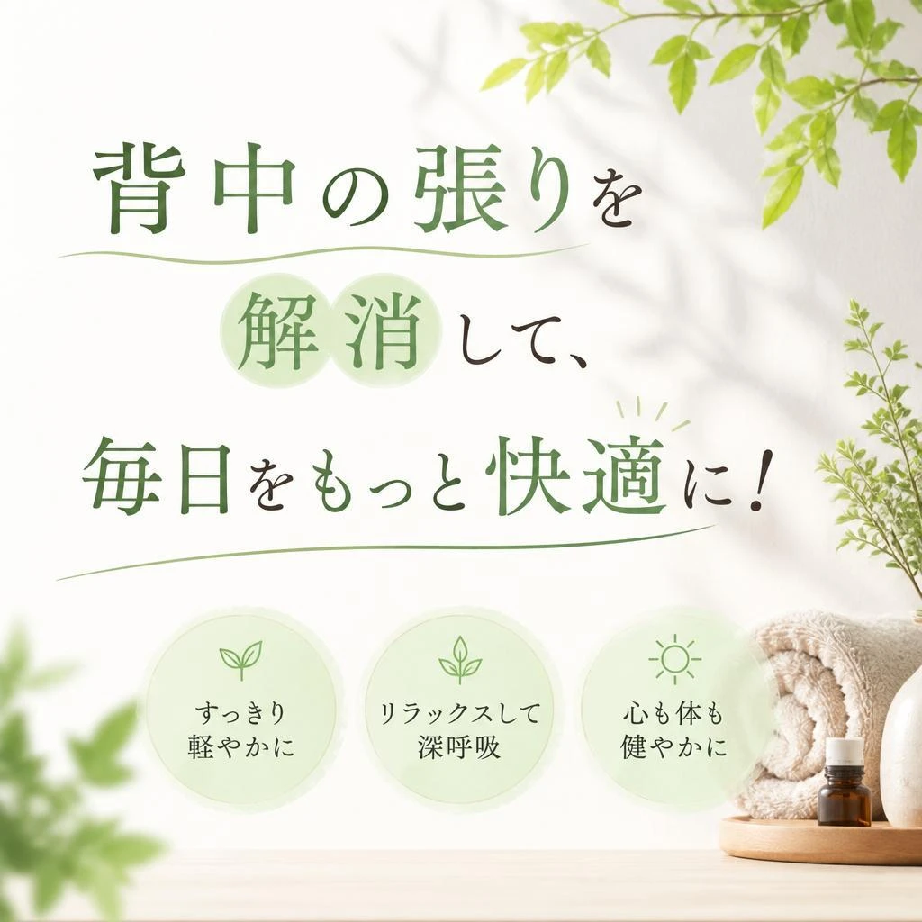 背中の張りを解消して、毎日をもっと快適に！