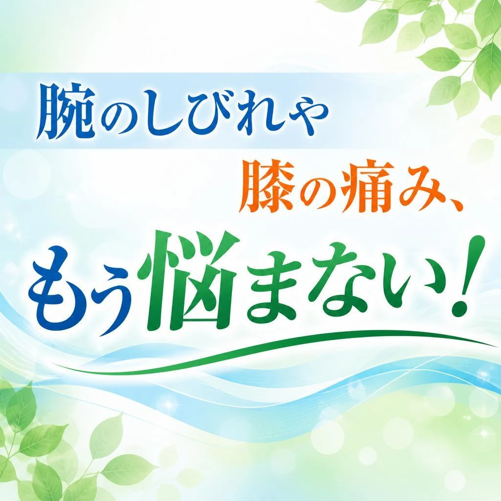 腕のしびれや膝の痛み、もう悩まない！