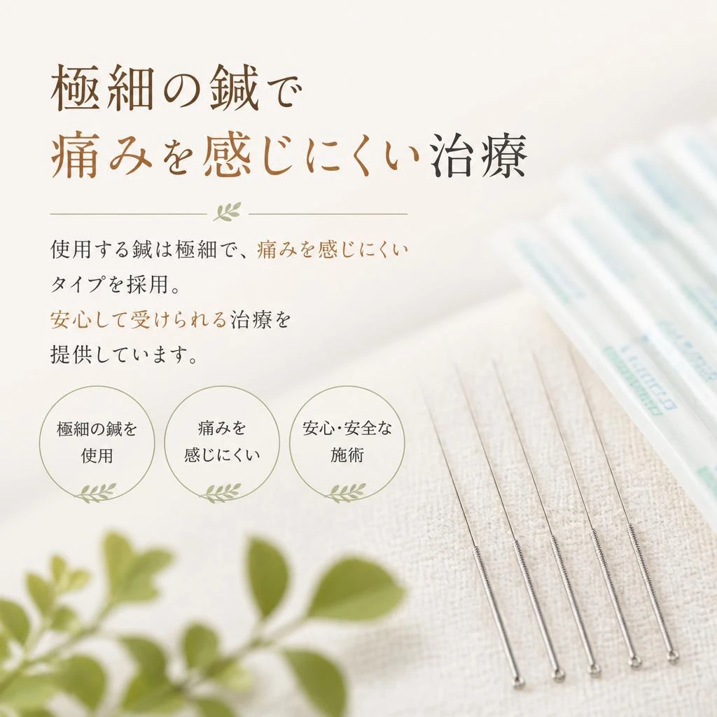 痛みを伴わない鍼灸治療