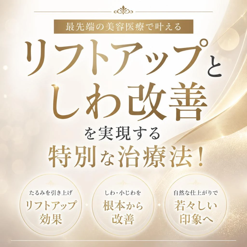 リフトアップとしわ改善を実現する特別な治療法！