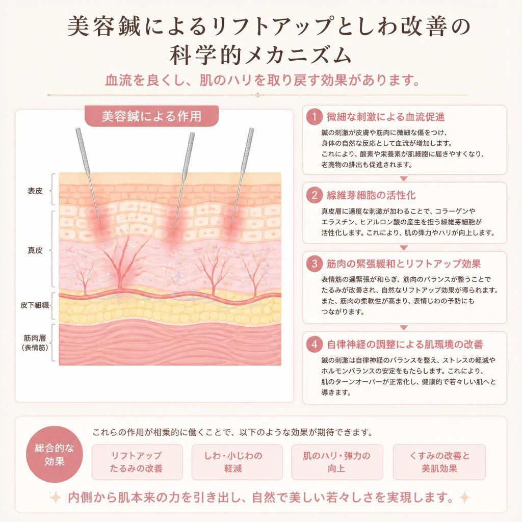 リフトアップとしわ改善のメカニズム