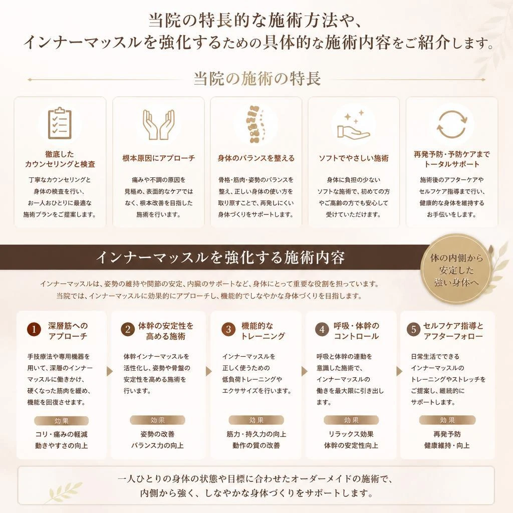 鍼灸整体によるインナーマッスル強化法