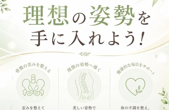 骨盤の歪みを整え、理想の姿勢を手に入れよう！