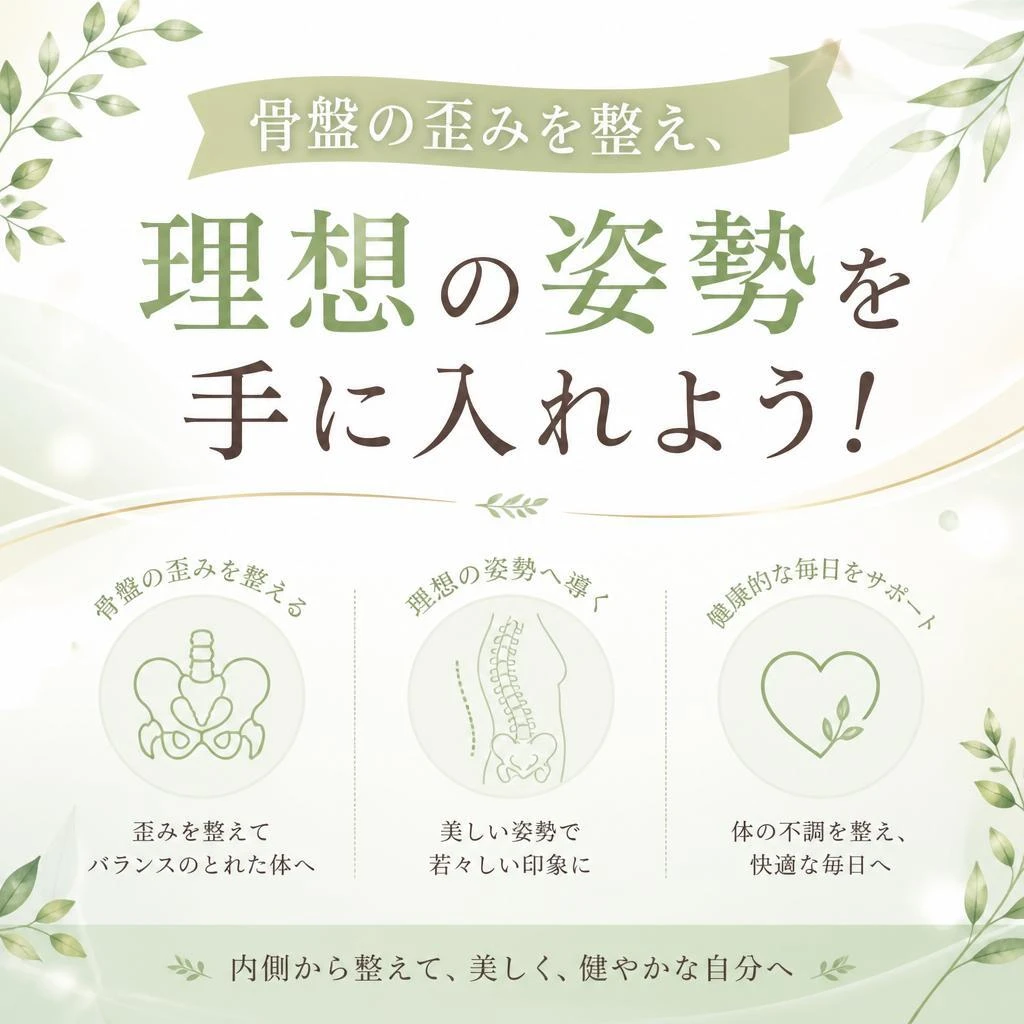 骨盤の歪みを整え、理想の姿勢を手に入れよう！