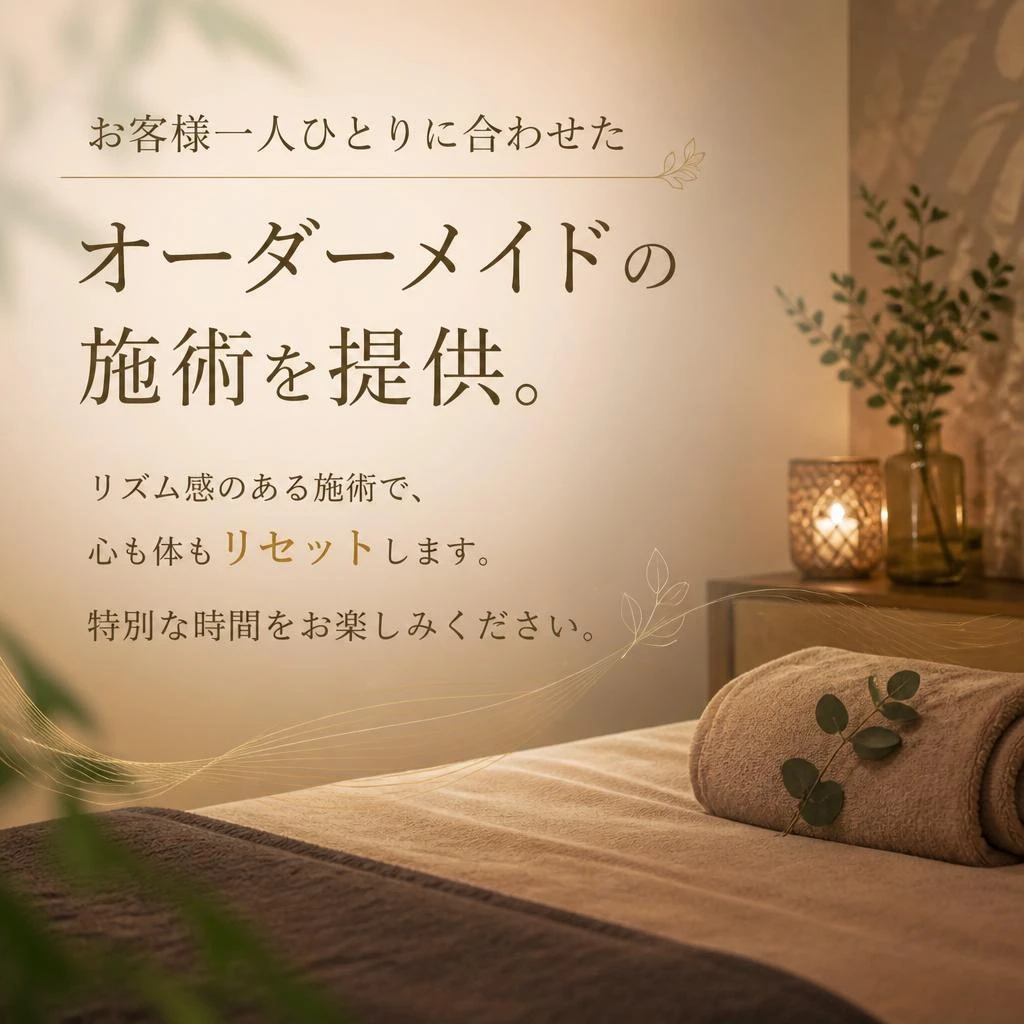 気持ちよさを追求した施術体験
