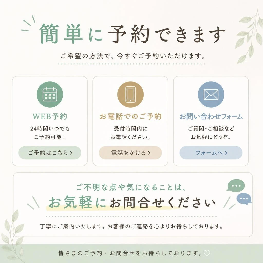 7. お問い合わせ・予約方法