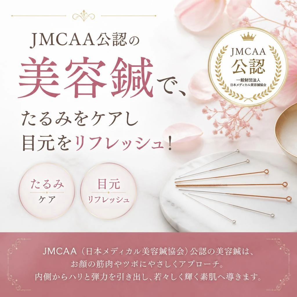 JMCAA公認の美容鍼で、たるみをケアし目元をリフレッシュ！