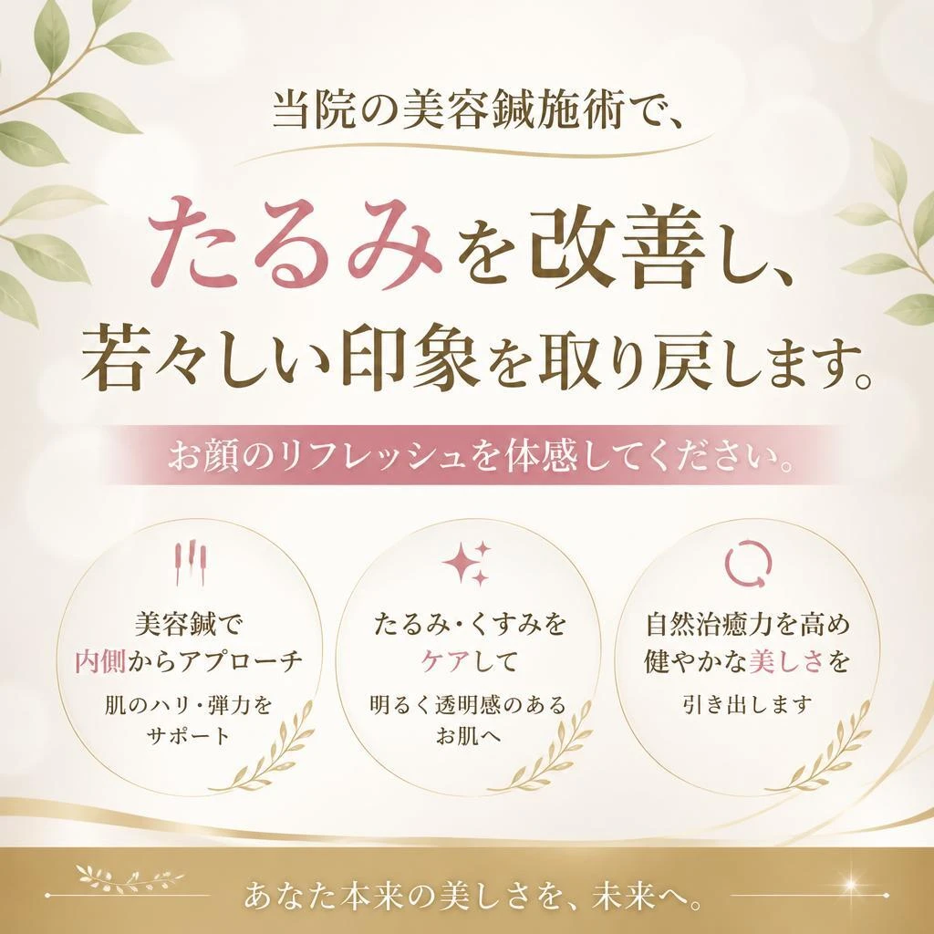 たるみケアで若々しい明るい表情に