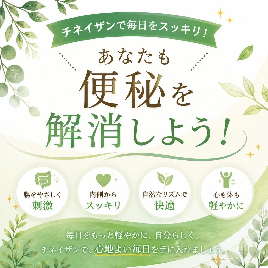 チネイザンで毎日をスッキリ！あなたも便秘を解消しよう！