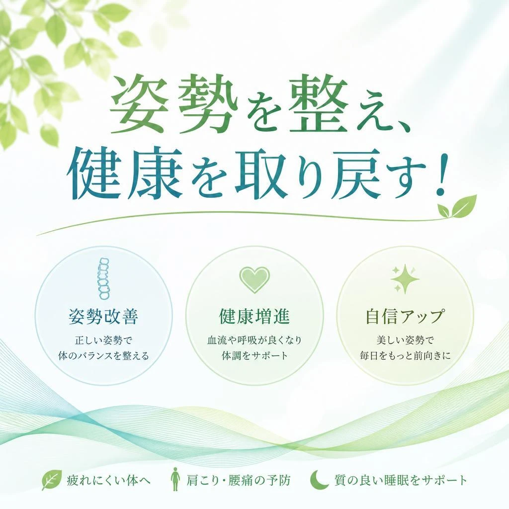 姿勢を整え、健康を取り戻す！