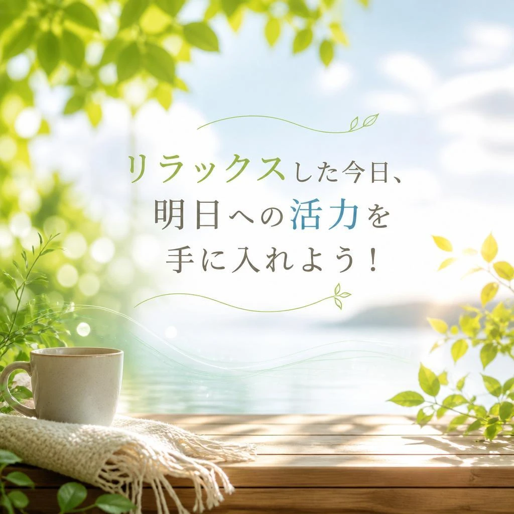 リラックスした今日、明日への活力を手に入れよう！