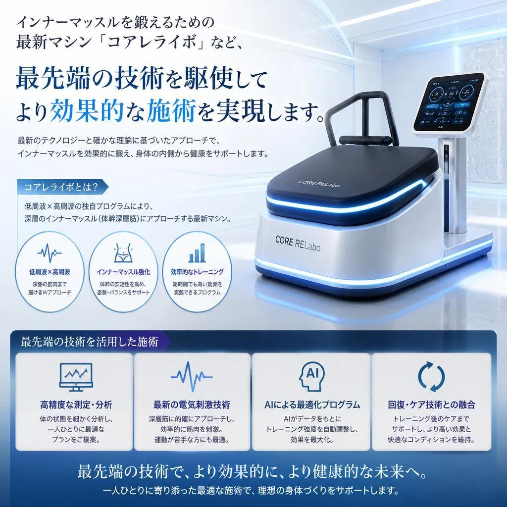 最新の施術機器を導入