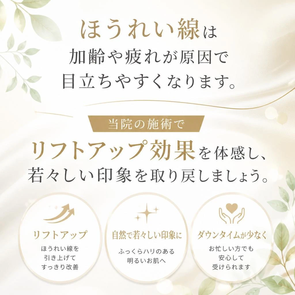 ほうれい線が気になるあなたへ