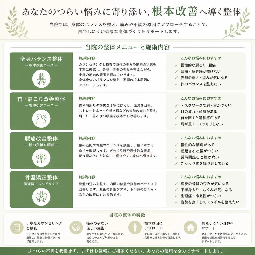個別施術のご紹介