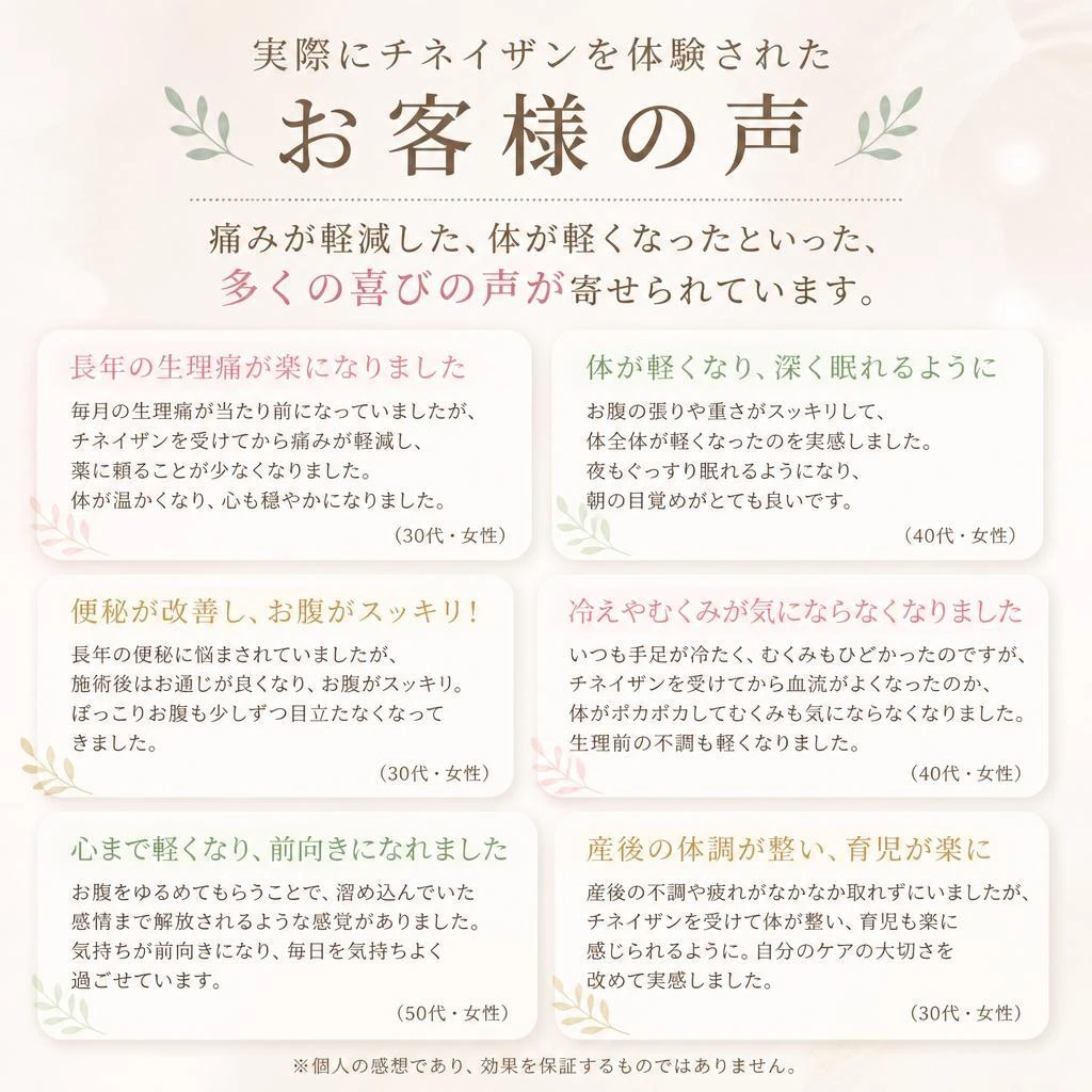 ご利用者様の声