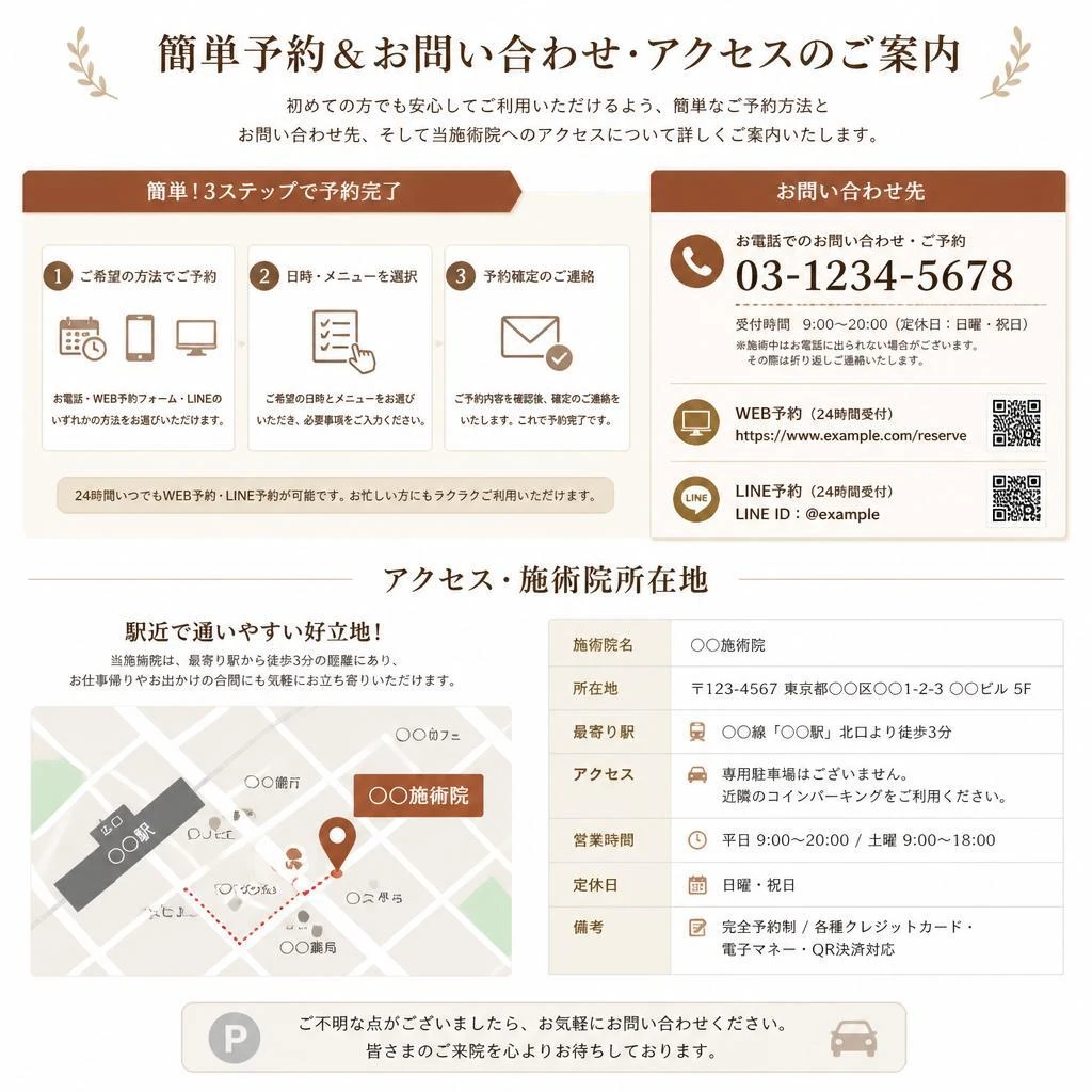お問い合わせ・予約方法