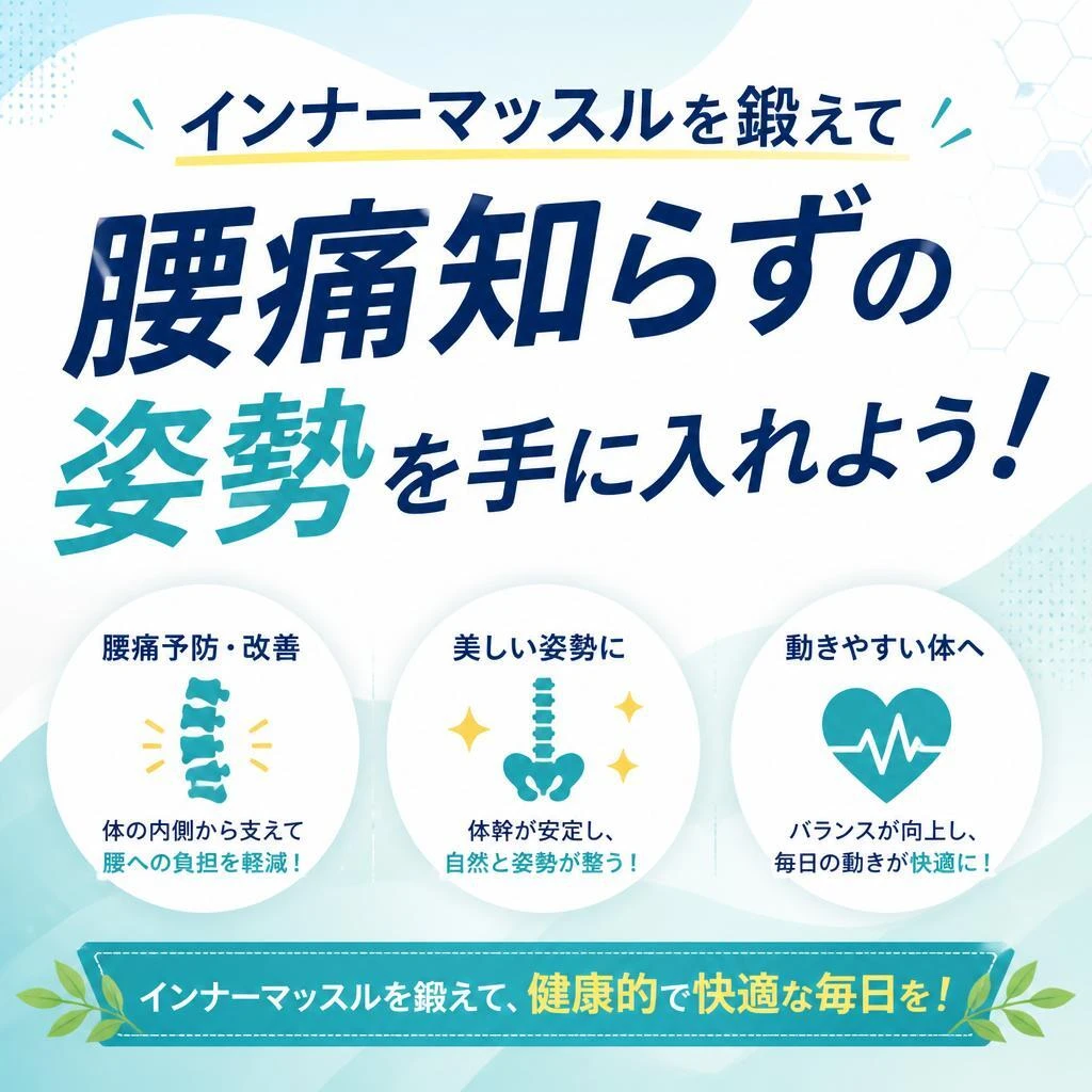 インナーマッスルを鍛えて腰痛知らずの姿勢を手に入れよう！