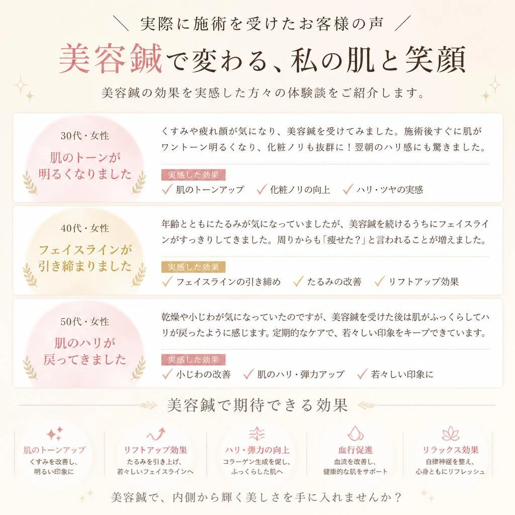 施術の効果と感想