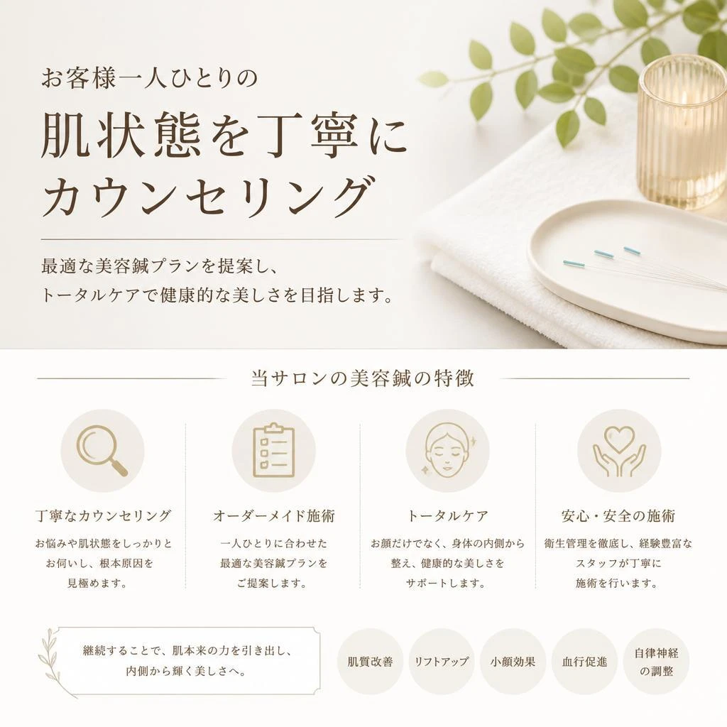 個別カウンセリングで最適な施術を提案