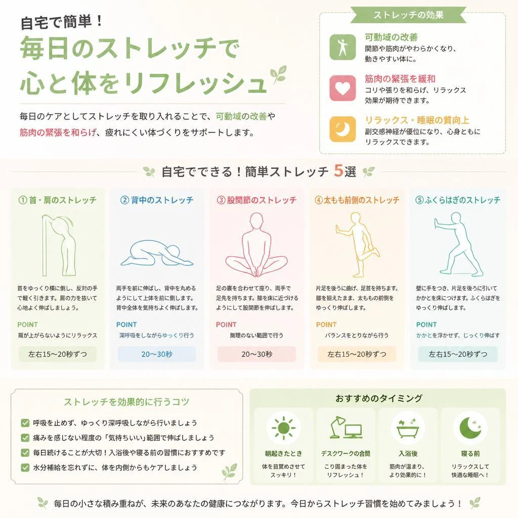 姿勢改善のためのストレッチ