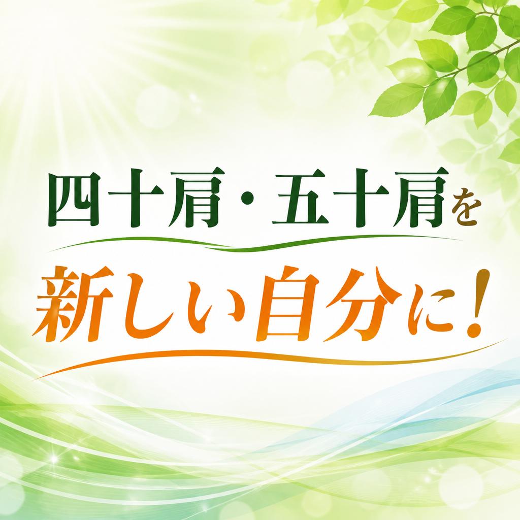 四十肩・五十肩を新しい自分に！