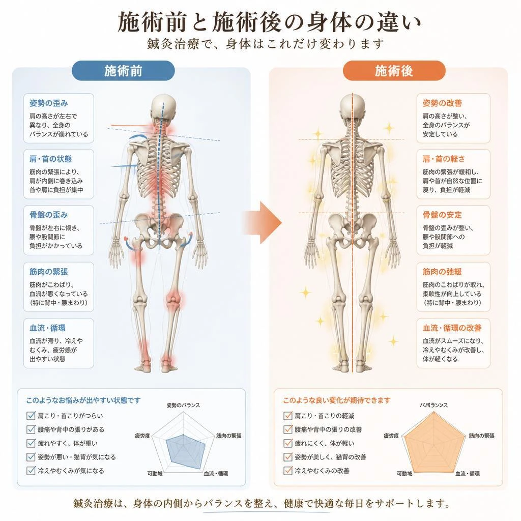 施術前後の比較
