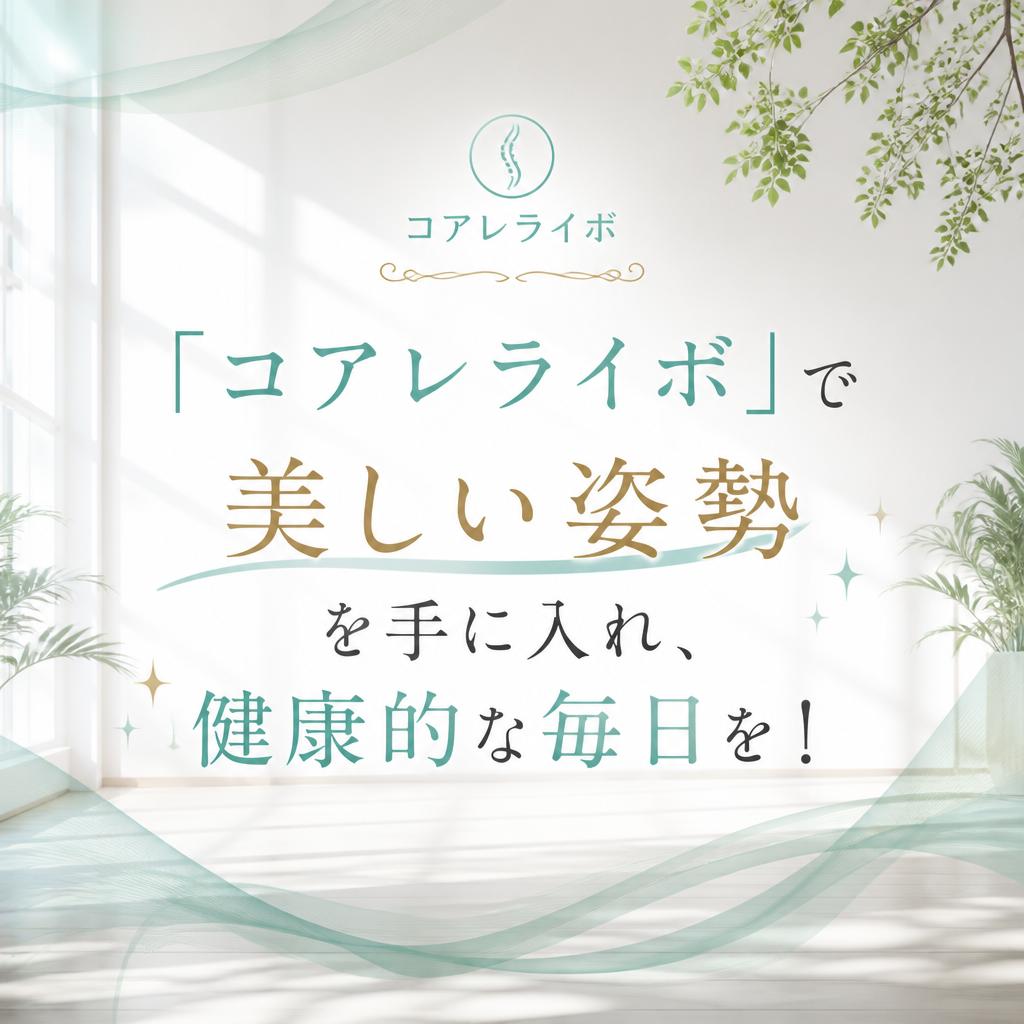 「コアレライボ」で美しい姿勢を手に入れ、健康的な毎日を！