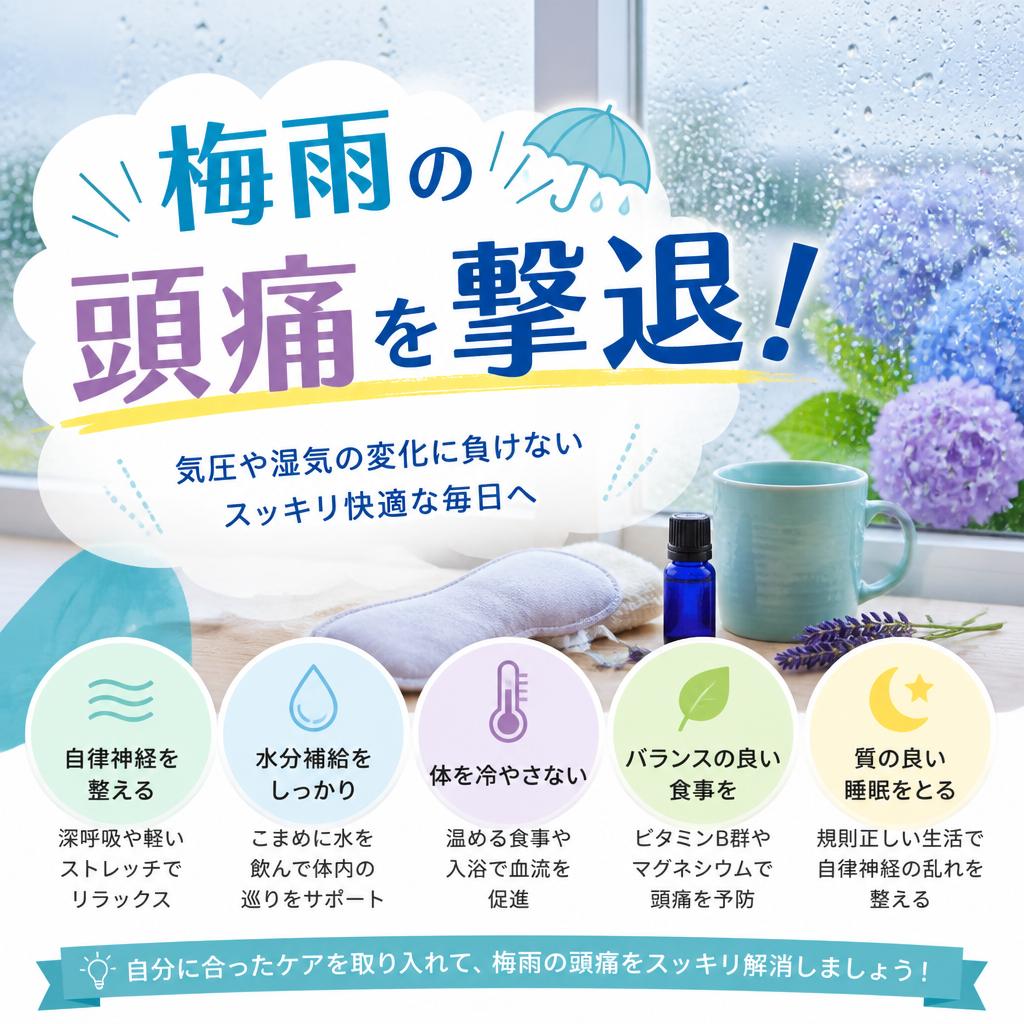 梅雨の頭痛を撃退！