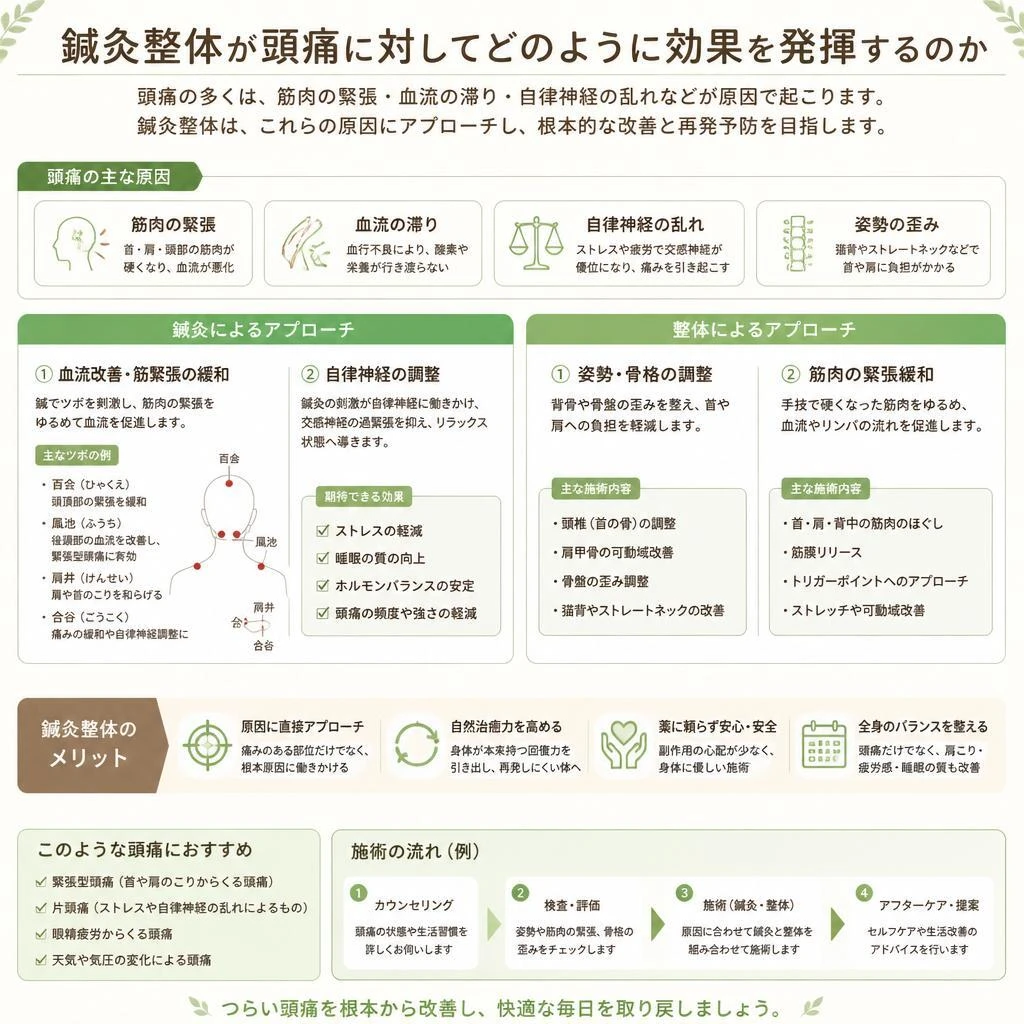 頭痛を和らげる鍼灸整体の効果