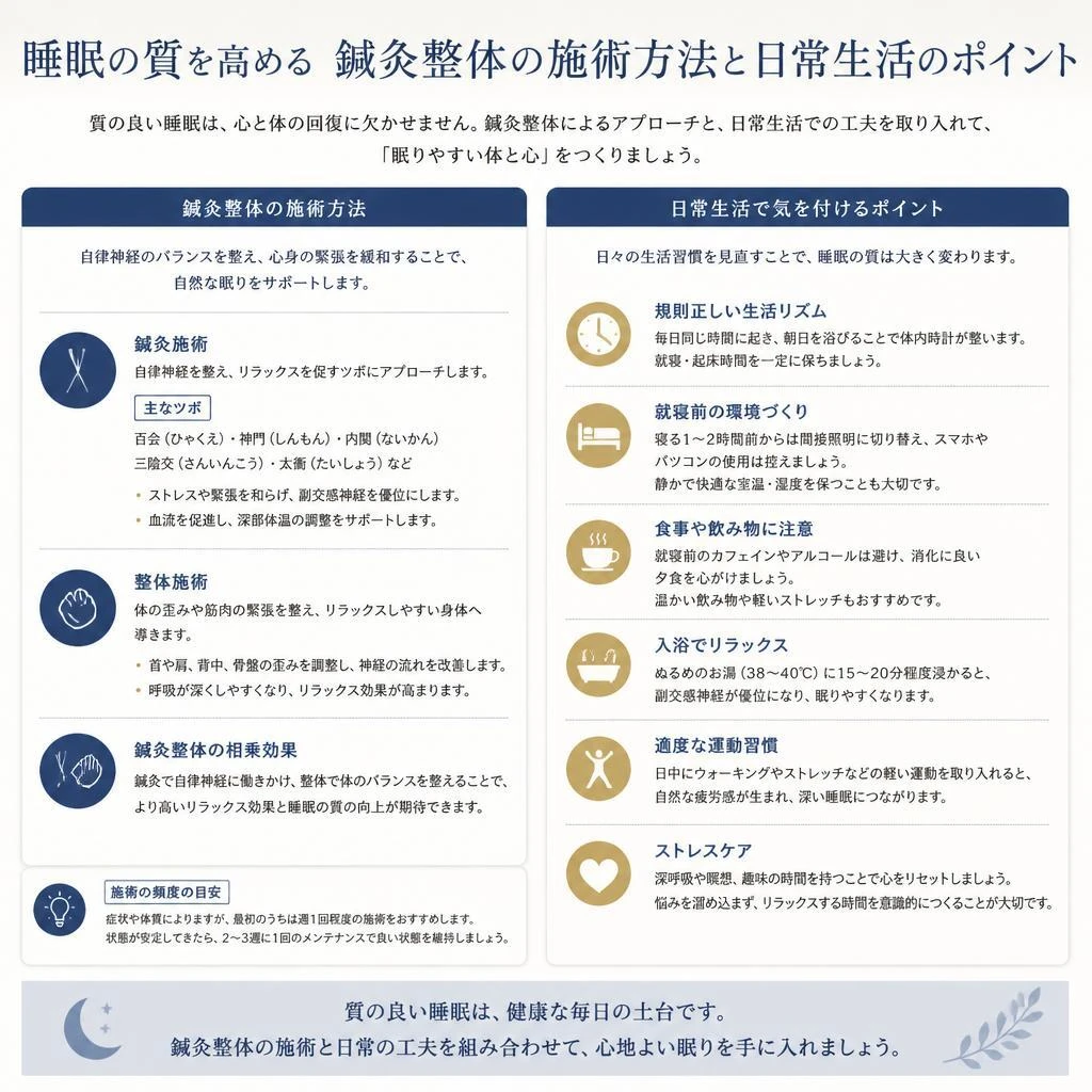 質の良い睡眠を促進するために