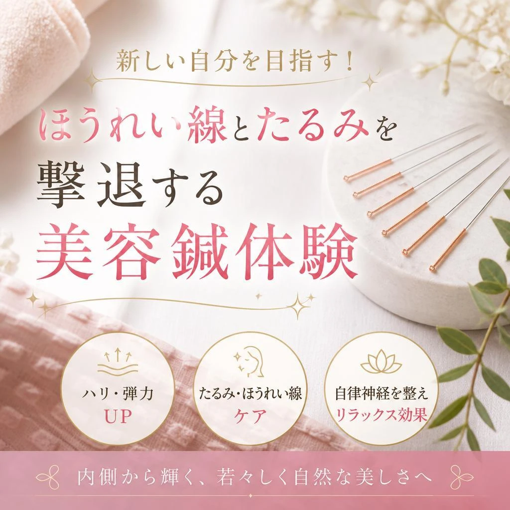新しい自分を目指す！ほうれい線とたるみを撃退する美容鍼体験