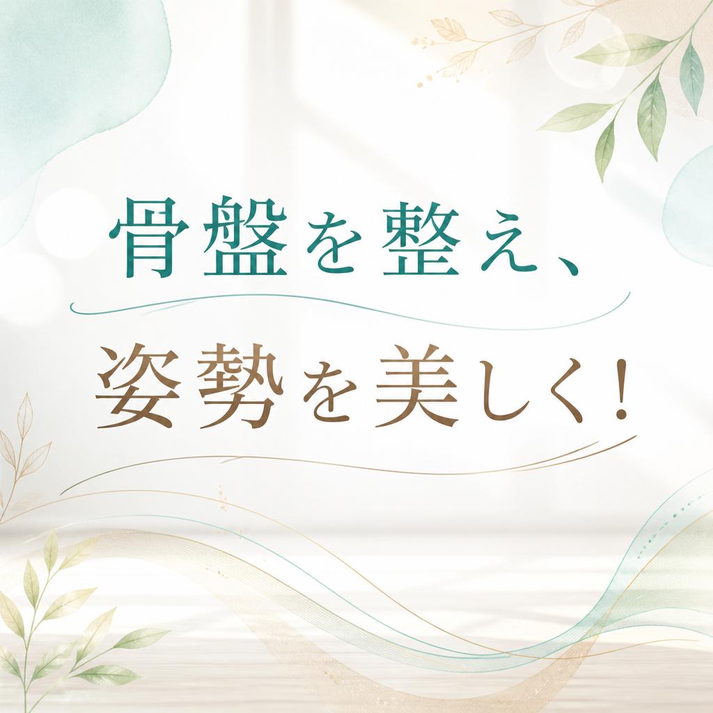 骨盤を整え、姿勢を美しく！