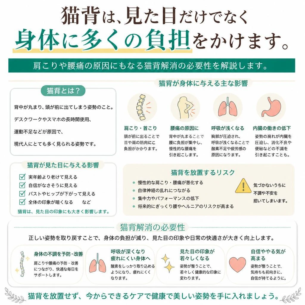 2. 猫背がもたらす体の影響