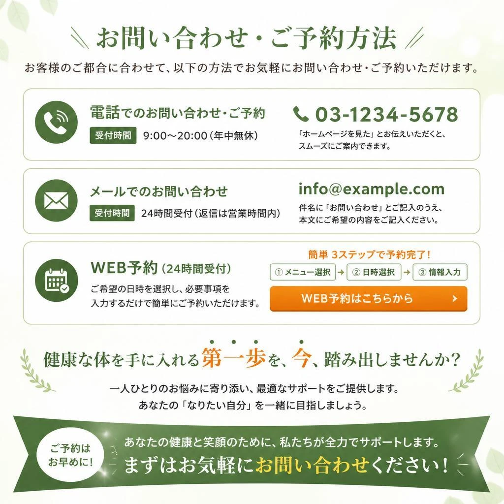 今すぐお問い合わせを！