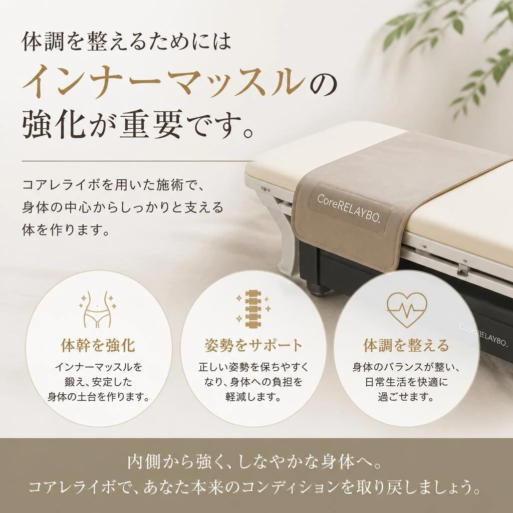 インナーマッスルの強化で体調を整える